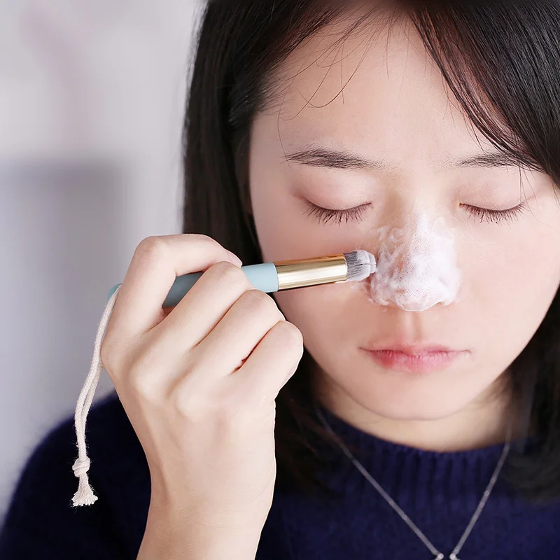 2Pcs Newest Blackhead Acne Wash Nose Brush Deep Clean Peel Off Black