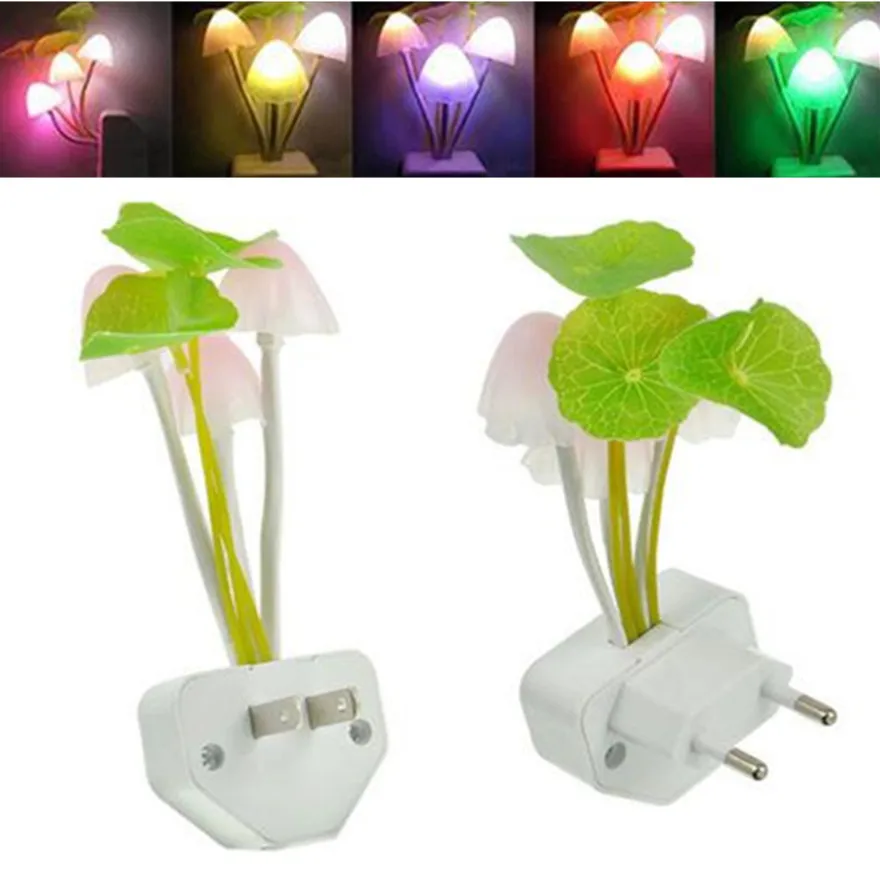 

Home Bed Wall Lamp Night light Decoration House Night Illumination Children's Lamp Lotus Leaf Mushroom 1 Pcs Romantic Colorful
