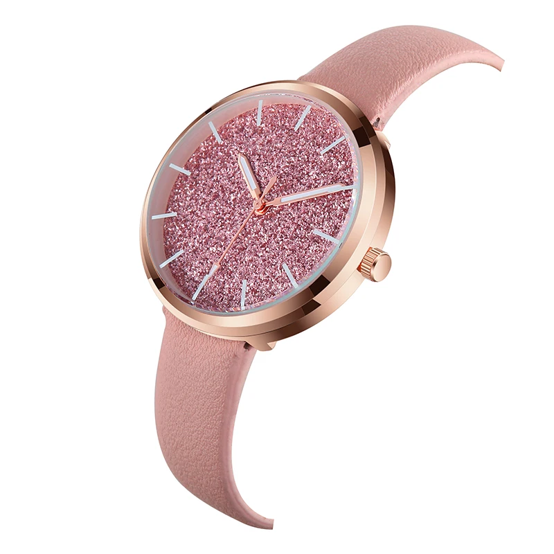 Leather Watches For Women Creative Style Simple Dress Quartz Watch Lovers Casual Starry Sky Dial Sport Watch Relogio Faminino