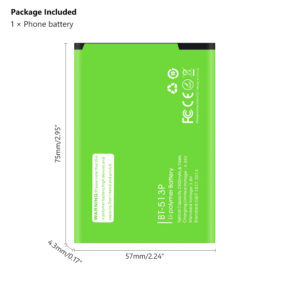 Новый аккумулятор BT 513P BT513P для Leagoo M5 M 5 3 8 в 2300 мАч сменный литий ионный полимерный