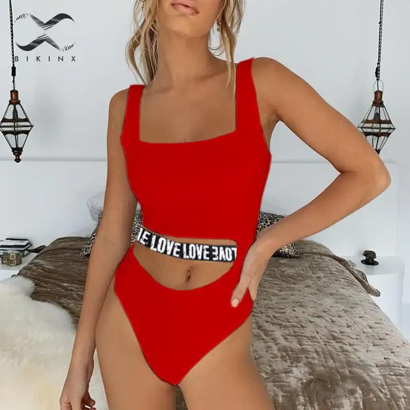 

Hollow out swimsuit female Print bikinis 2019 Mujer Push up swimwear women High cut bodysuits one-piece Summer bathers monokini