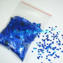 50 г/пакет Лазерная синяя Ослепительная квадратная палитра блесток форма для украшения ногтей DIY