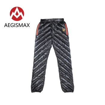 

AEGISMAX Down Pants Adult Unisex Outdoor Travel Ultralight 95% White Goose Down Keep Warm Waterproof Camping Winter Trousers