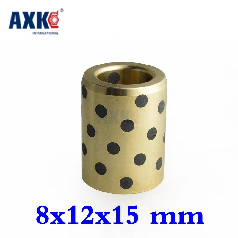 Линейная графитовая медная втулка для подшипника Axk 8x12x15 мм самосмазывающаяся Jdb