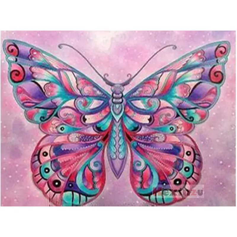 Kexinzu полный 5D DIY квадратная Алмазная Картина Вышивка крестом цветная butterfly 3d