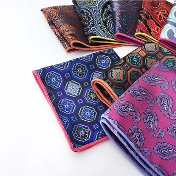 

Business Suit Dress Pocket Towel 9 Color Combination Fashion Explosion Models Unique Design Paisley Polyester Pocket Towel