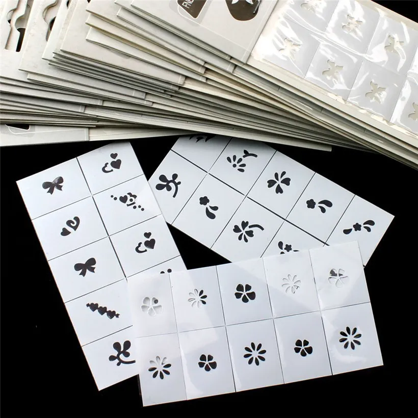 30pcs Different style Pattern Template Stencil Stickers Set Airbrush