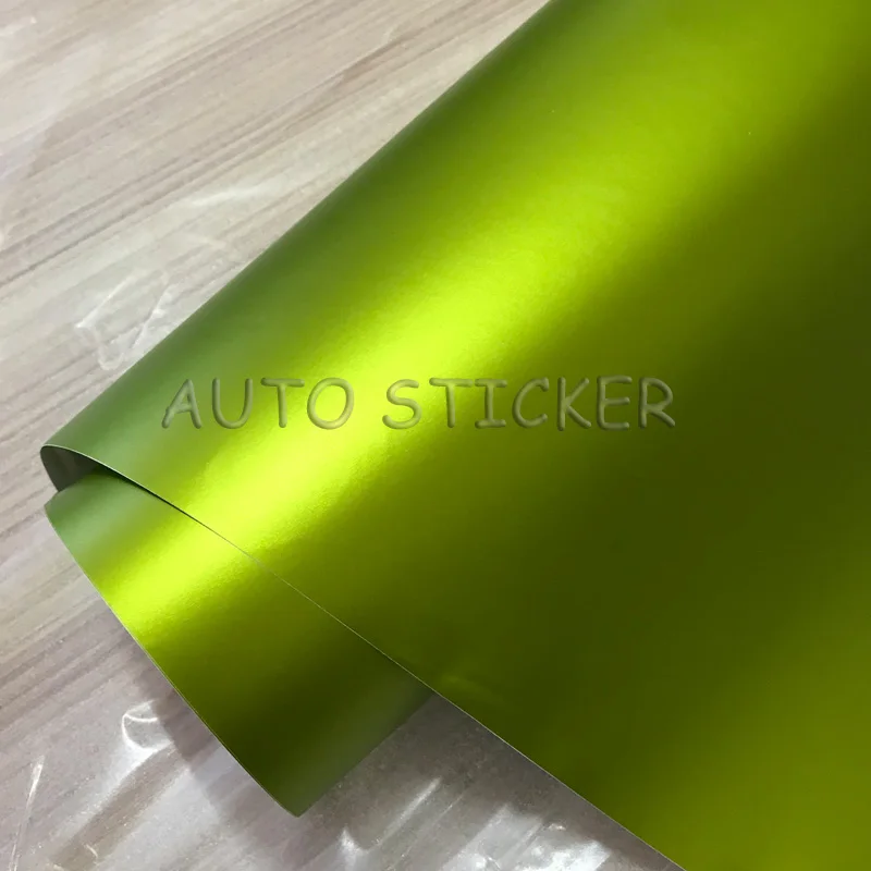lemon green light green matte metallic car wraps car sticker 2