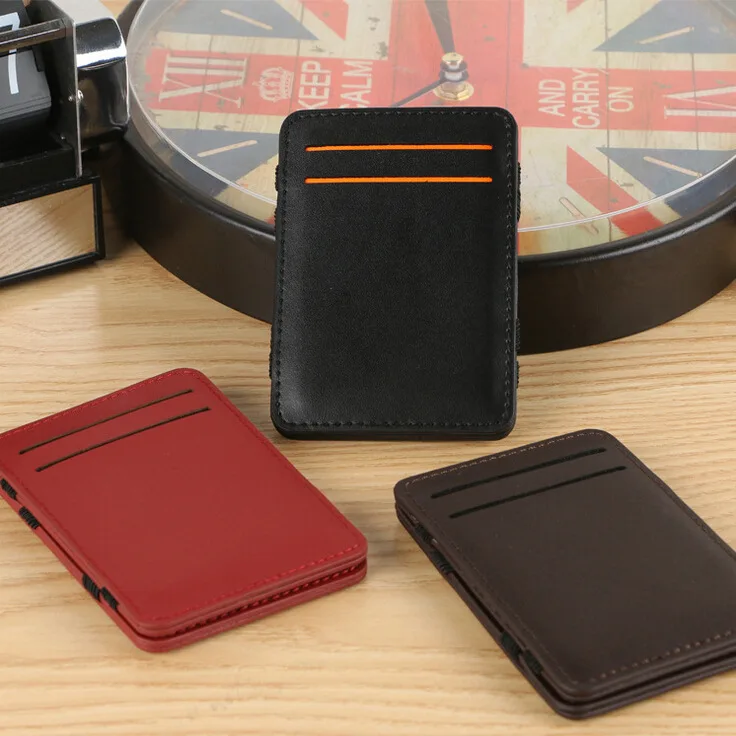 

Short-style soft-flour leather creative card bag