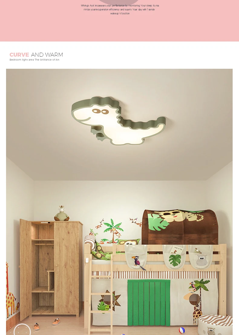 Us 120 0 25 Off Dinosaur Baby Green Pink White Color Modern Led Ceiling Lights For Bedroom Kids Room Children Room Ceiling Lamp Fixtures In Ceiling