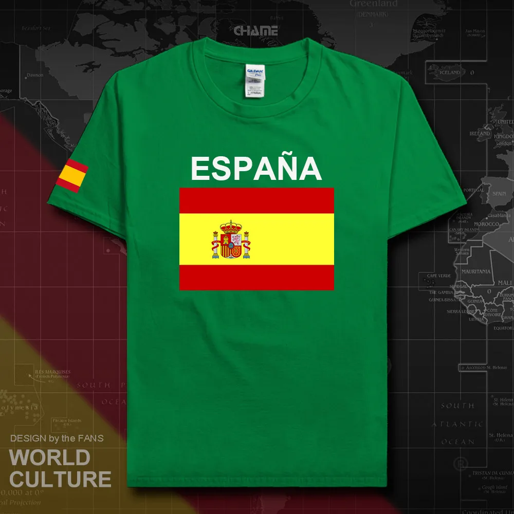 Испанская футболка Espana Мужская из 100% хлопка с национальной командой модная для