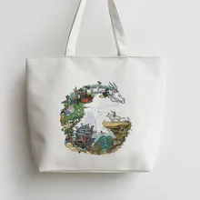 Студия японского аниме Холщовая Сумка хозяйственная сумка с изображением мультипликационных героев школьная сумка AN243