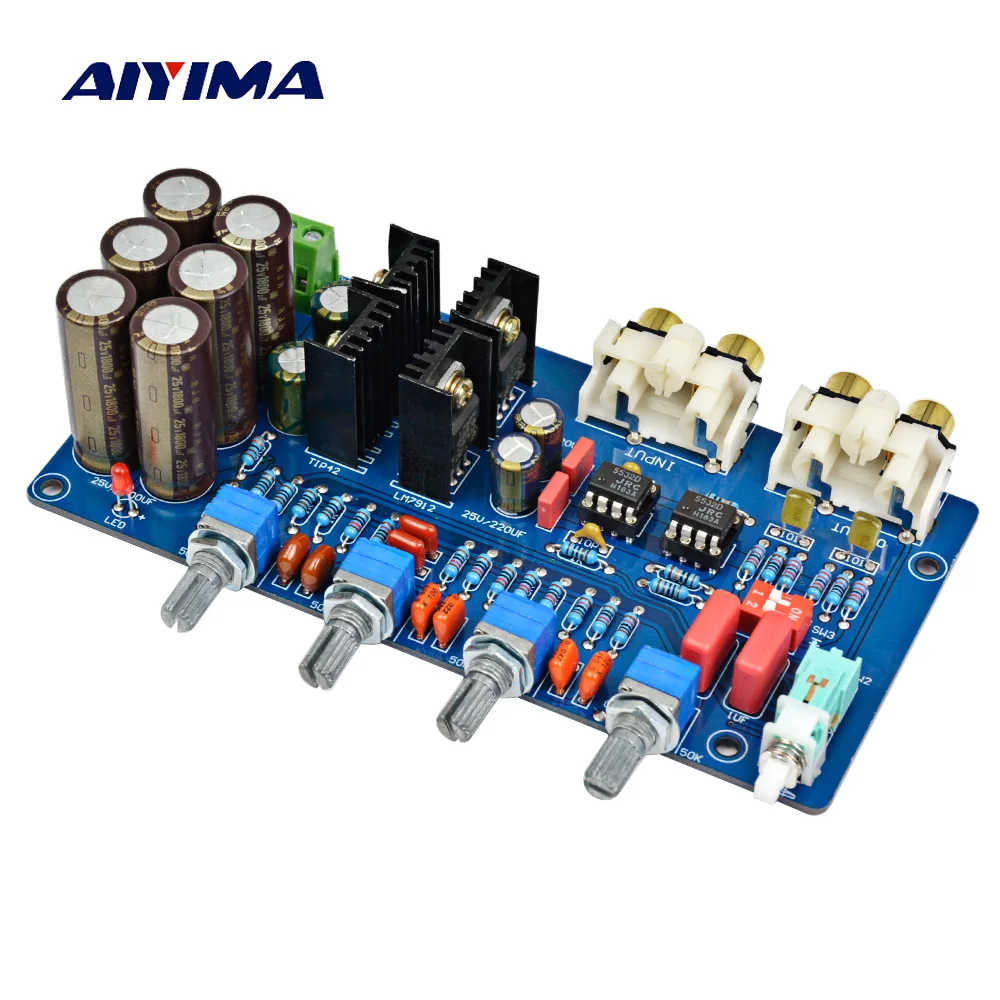 Aiyima JRC5532 Pre Amplifier Music Volume Tone Control Board Fever op amp preamplifier board AC Dual 12V-18V Aiyima JRC5532 Pre Amplifier Music Volume Tone Control Board Fever op amp preamplifier board AC Dual 12V-18V