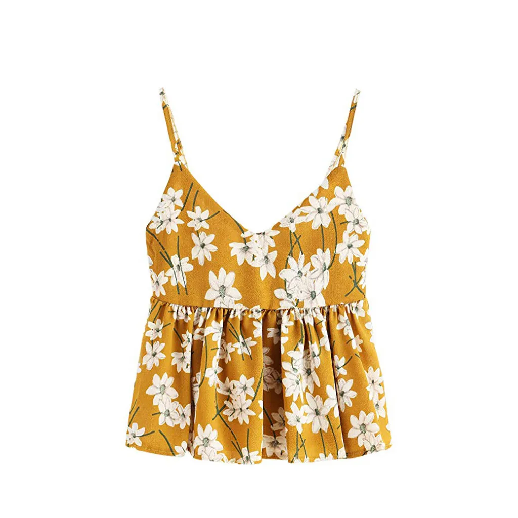 

2019 New women fashion polka printing print casual sling blouse shirts women back elastic ruffles blouse chic chemise tops #YL5