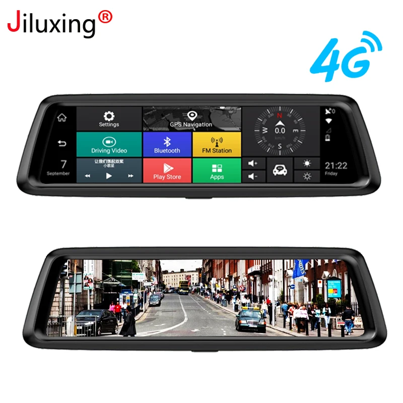 

Jiluxing D10S 4G 1080P Dash cam Android 5.1 Car DVR GPS Navigation rearview mirror ADAS WIFI video recorder Night Vision