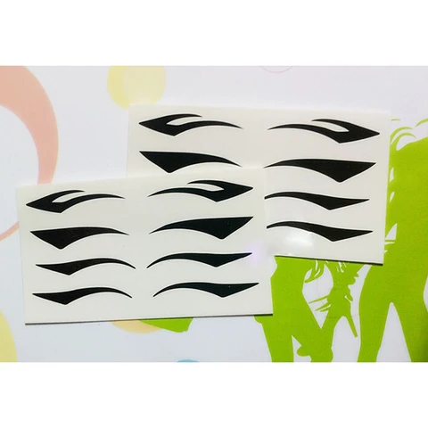 pair different eyes stickers Trendy Cat Style Temporary Double Eyeshadow Eyelid Tape Eye Sticker Smoky Tattoo Eye Makeup Tools
