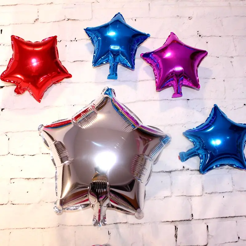 Hot Sale 10inch Christmas Helium Balloon Star Wedding Large Aluminum