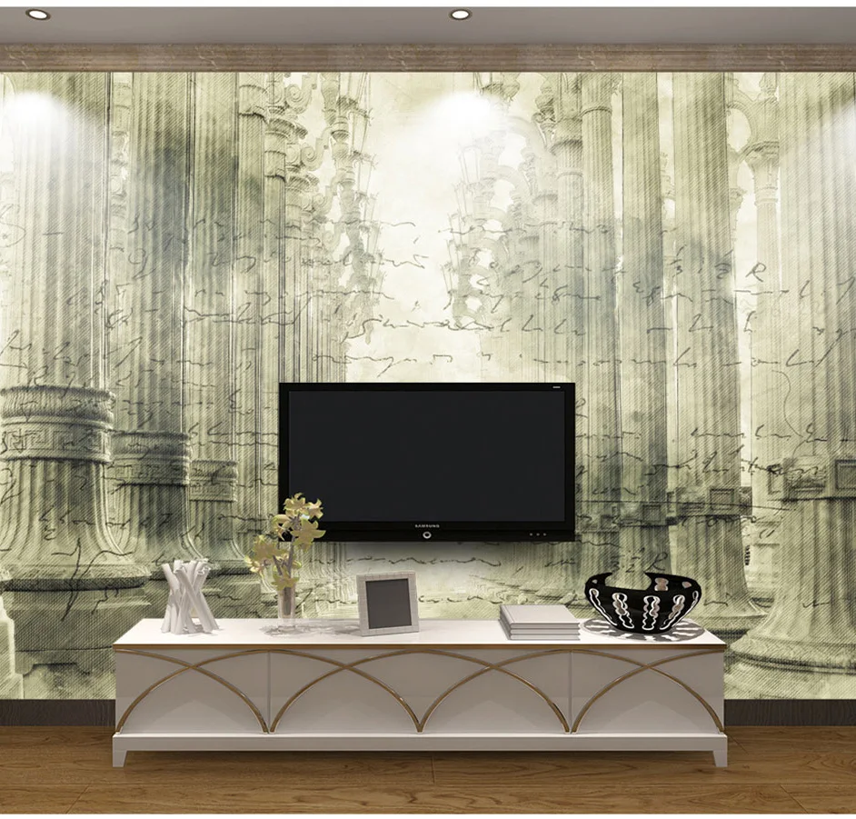 

Sketch Church Building 3d Wallpaper Murals for Living Room TV Background Papel 3D Photo Mural 3d Wall Mural Wall paper