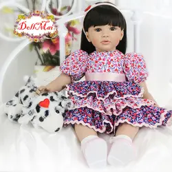 60 см Reborn куклы Мягкие силиконовые Reborn Детские куклы для девочек принцесса Bebes Reborn для детей детский игровой дом игрушки подарки Bonecas npk