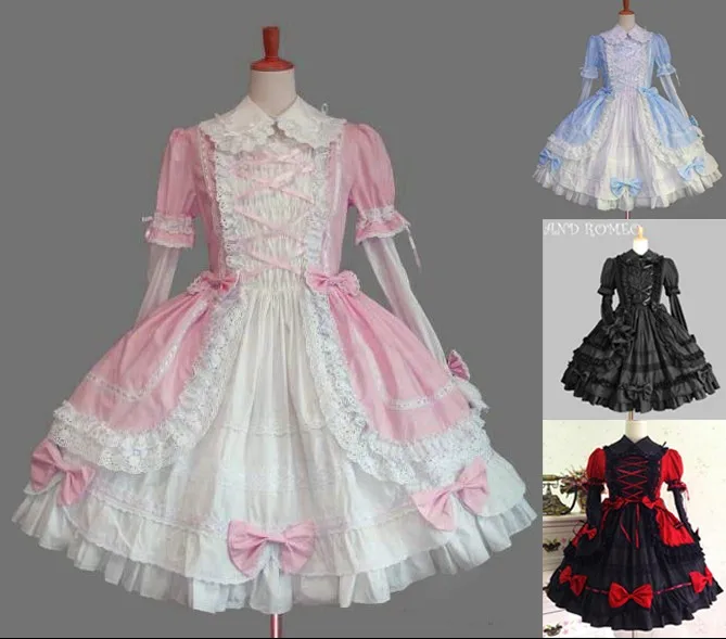 

Lace Slim Princess Sweet Lolita Dress With Removable Collar And Sleeves L26