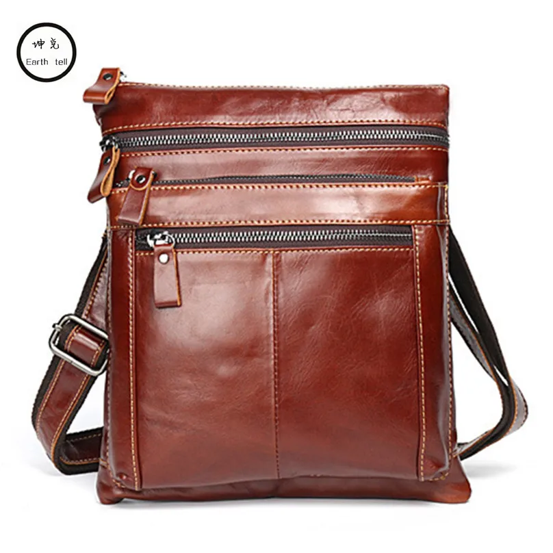 

KUNDUI New Man Vertical Genuine Leather Briefcase bag Men Messenger Business Men's Designer Shoulder Bags High Quality Handbags