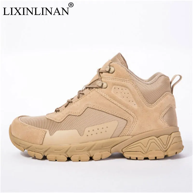 

LIXINLINAN military tactical boots male Outdoor hiking shoes sneakers for women/man non-slip wear sports climbing shoes
