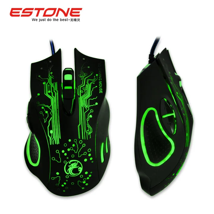 New 2015 Estone x9 2400DPI LED Optical 6D USB Wired game Gaming Mouse gamer For PC computer Laptop perfect upgrade combine x5 x7 |