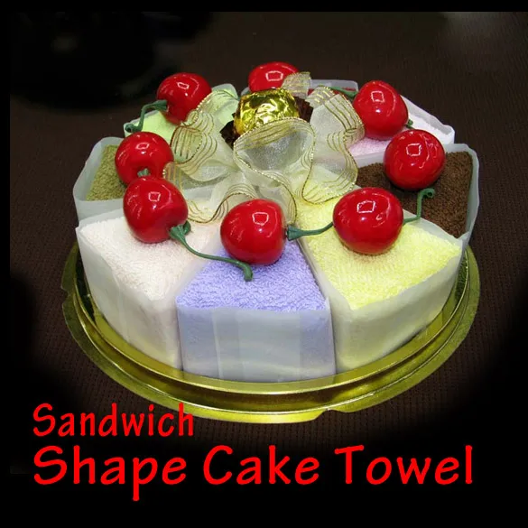 Serviette de gâteau serviette en microfibre gâteau créatif forme coton gant de toilette cadeaux de mariage enfants créatifs semblant jouer jouet cadeau