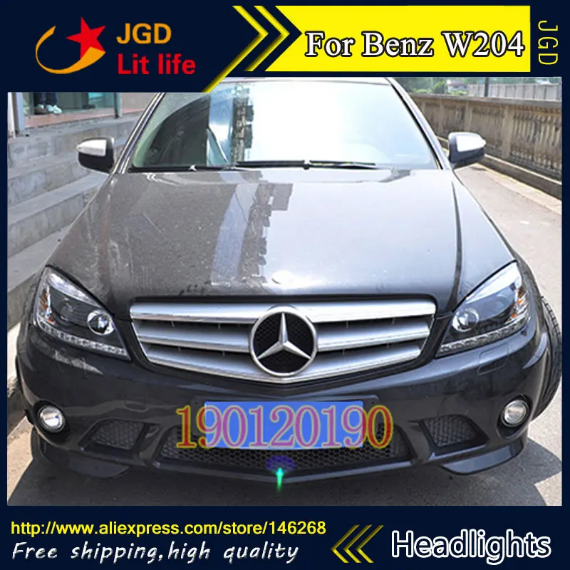 

HID LED headlights headlamps HID Hernia lamp accessory products case for Benz W204 C180 C200 C220 C230 2007-2010 Car styling