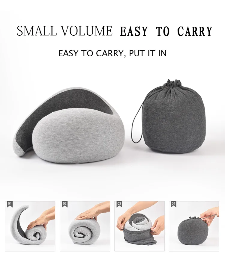 Personalized U shape travel neck pillow inflatable scarf neck rest pillow memory foam pillow