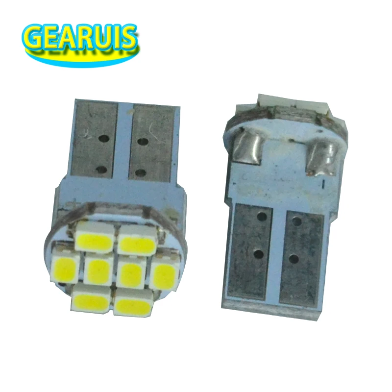 

100 шт., высококачественные светодиодные парковочные лампы T10 194 168 1206 8 SMD 1206 3020 8