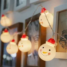 Снеговик светодиодные гирлянды Санта-Клауса рождественские светодиодные огни для дома и сада Крытый вечерние, свадьбы, Рождества, светильник для украшения деревьев 1/1. 5/2 M/3m