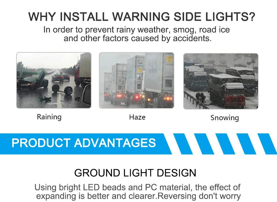 Truck Signal Lights DC 24V LED 6D LED Auto Pickup Bus Lorry Side Marker Indicators Trailer Light Rear Fog DRL Lamp Warning Light (3)