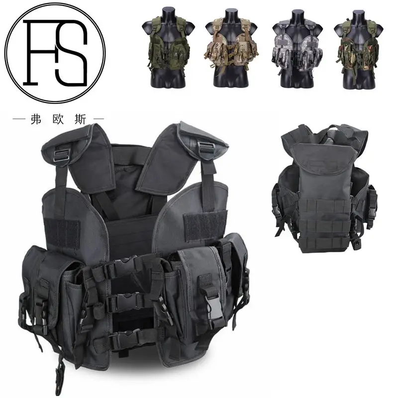 

Adjustable Seal Tactical Vest Molle Vest Outdoor Sport Hunting Airsoft Paintball Military Vest with Water Bag Chest Protective