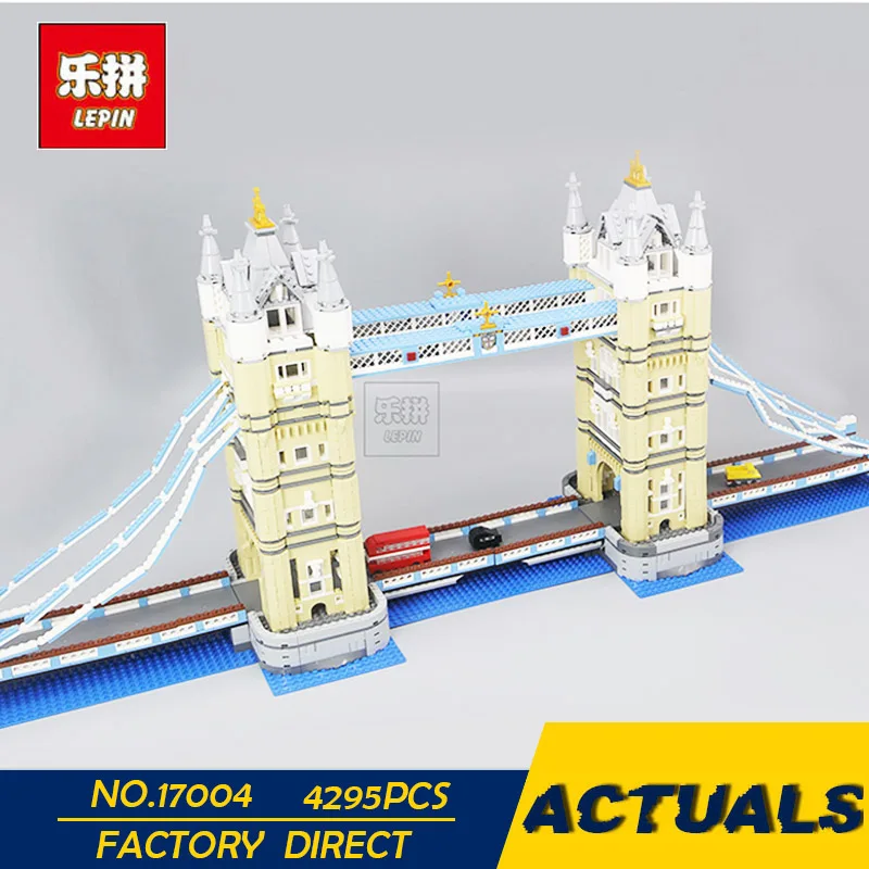 

LEPIN 17004 4295 PCS London Tower Bridge Building Block Set Kit Bricks Christmas Gift Clone 10214