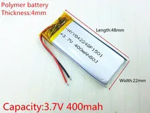 Polymer battery 400 mah 3.7V 402248 smart home MP3 speakers Li-ion battery for dvr,GPS,mp3,mp4,cell phone,speak