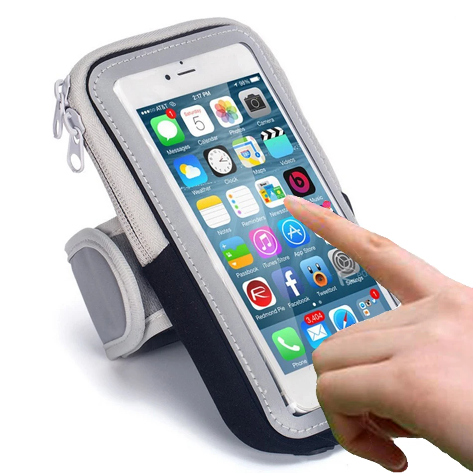Cell Phone Armband Case Sports Phone Holder case for iPhone 12/SE/11 Pro Max/11/XR/8/8 Plus/7 Plus/7 Adjustable Running Armband with Card & Key Holder Galaxy S20/S10/S9 Up to 6.5'' 