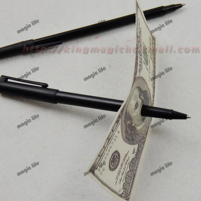 

Wholesale 5pcs each lot Plastic Pen Penetration Thick style magic tricks magic props close up magic