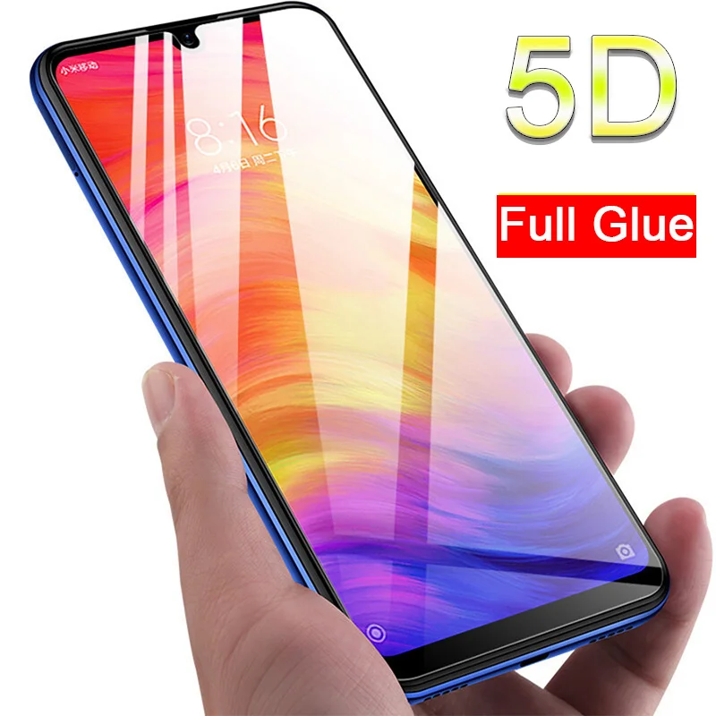 Чехол из закаленного стекла с полным покрытием для Redmi Note 7 6 5 Pro защитное стекло 5d