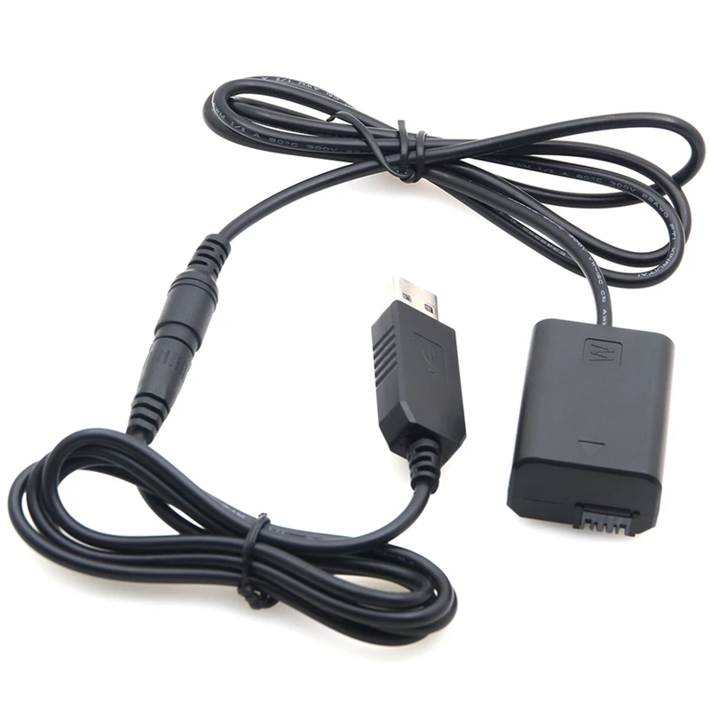Np Fw50 муляж батареи с блоком питания постоянного тока (5 В 2 а) Usb адаптер для Sony A7R A7