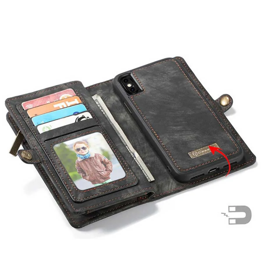 Leather Wallet Case for Samsung Galaxy S10 S10e 2-in-1 Detachable Phone Cover Card Wallet Flip Case for Samsung S10 Plus S10lite (7)