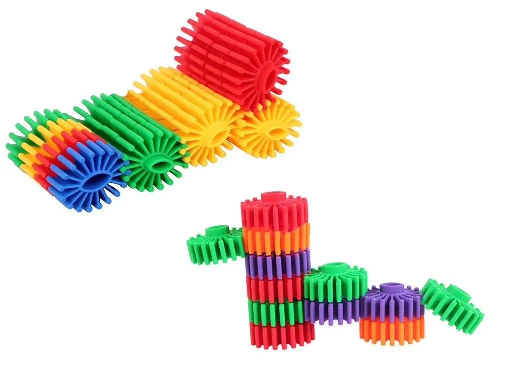 

S13463 JingQ Oval Gear Construction Assembling Toy DIY Puzzle Kit Educational Jigsaw for Baby Children Kids FS