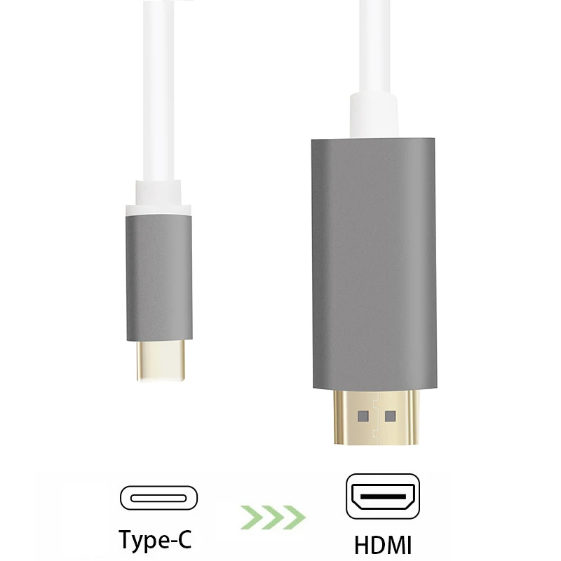 Фото Серый Тип c к HDMI видео кабель USB C Кабель 1 8 м 4K x 2K 3 Поддержка usb hdmi Кабели HDMI Серый Тип c к HDMI видео кабель USB C Кабель 1 8 м 4K x 2K 3 Поддержка usb hdmi Кабели HDMI