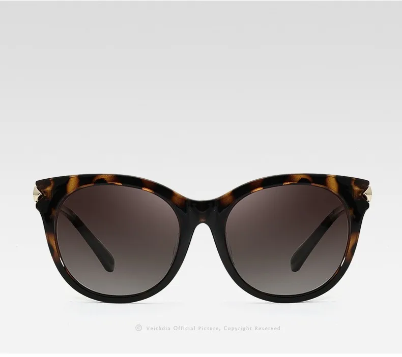 Женские солнцезащитные очки VEITHDIA, винтажные очки "кошачий глаз" из пластмассы TR90 с поляризационными стеклами с УФ-защитой, модель 7016