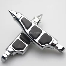 Бесплатная Доставка Спайк Колышки Уникальный Chroming Стилет Подножки Подножки Педали, Пригодный Для Harley Davidson Sportster Dyna Softail Пользовательские