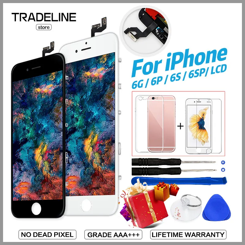 

Grade AAA+++ Quality LCD For iPhone 5S 6 6S Plus Display With 3D Force Touch Screen Digitizer Assembly Ecran 100% No Dead Pixel