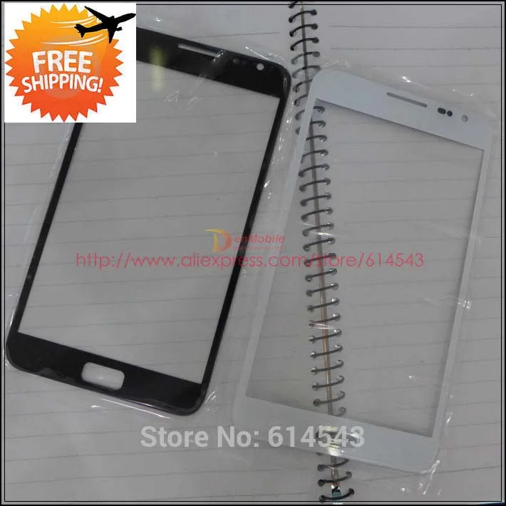 Front Outer Replacement Touch Screen Digitizer Glass Lens For Samsung N7000 / Note 1 i9220 White Black +Track No.1pc | Мобильные