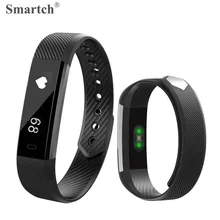 Smartch ID115 HR Bluetooth Smart Браслет, 0.86 ‘Экран, фитнес-трекер, шагомер, Монитор сердечного ритма браслет, Мода Smart Band