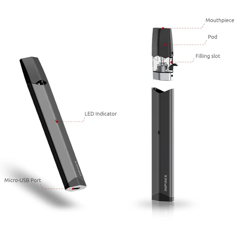 SMOK Infinix комплект 250 мАч встроенный аккумулятор 2 мл Pod электронная сигарета Vape