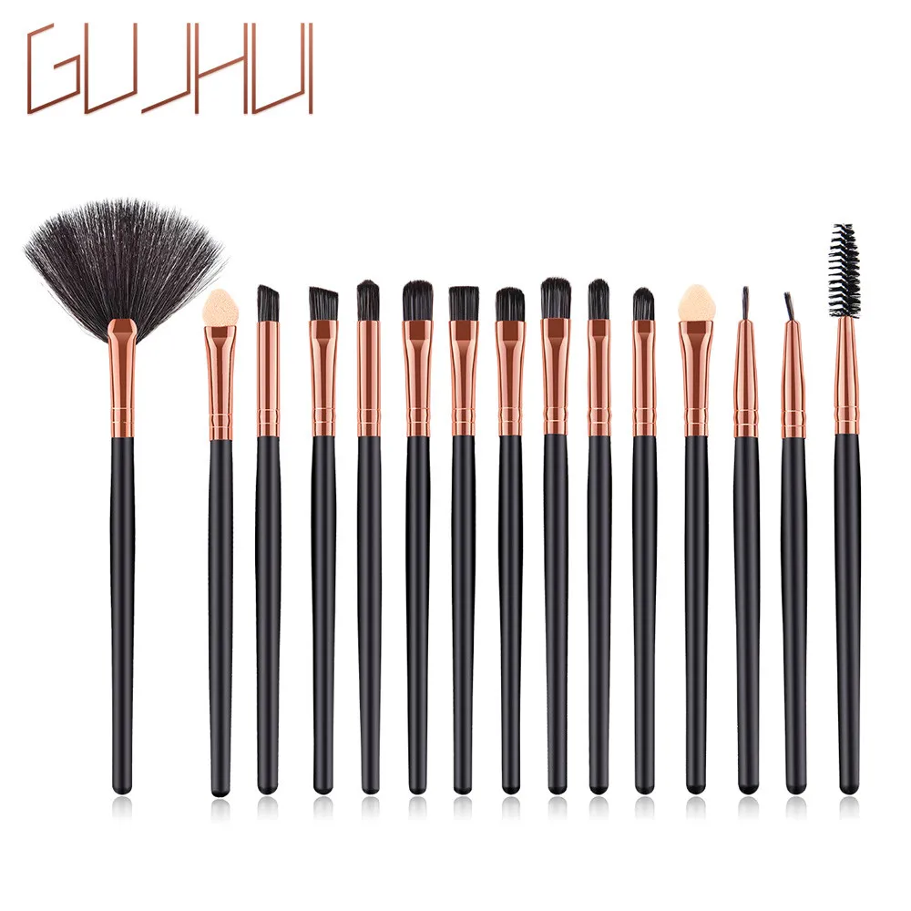 

15 Pcs Wood Makeup Brush EyeShadow Professional Makeup Brushes Set Cosmetics tools